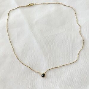 Kendra Scott Vanessa 18k gold Vermeil pendant necklace in Black Drusy.